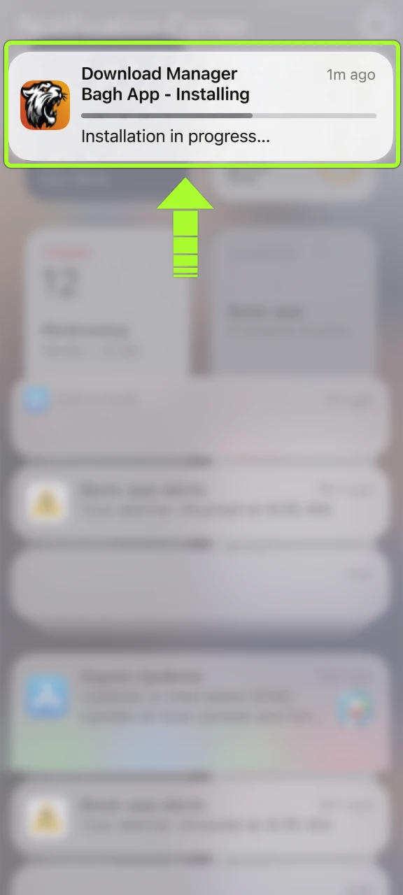 Complete the installation of the latest iOS version of the Bagh App.