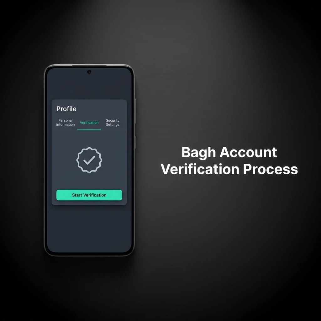 Bagh account verification process showing identity, address, and payment method steps for Bangladesh users