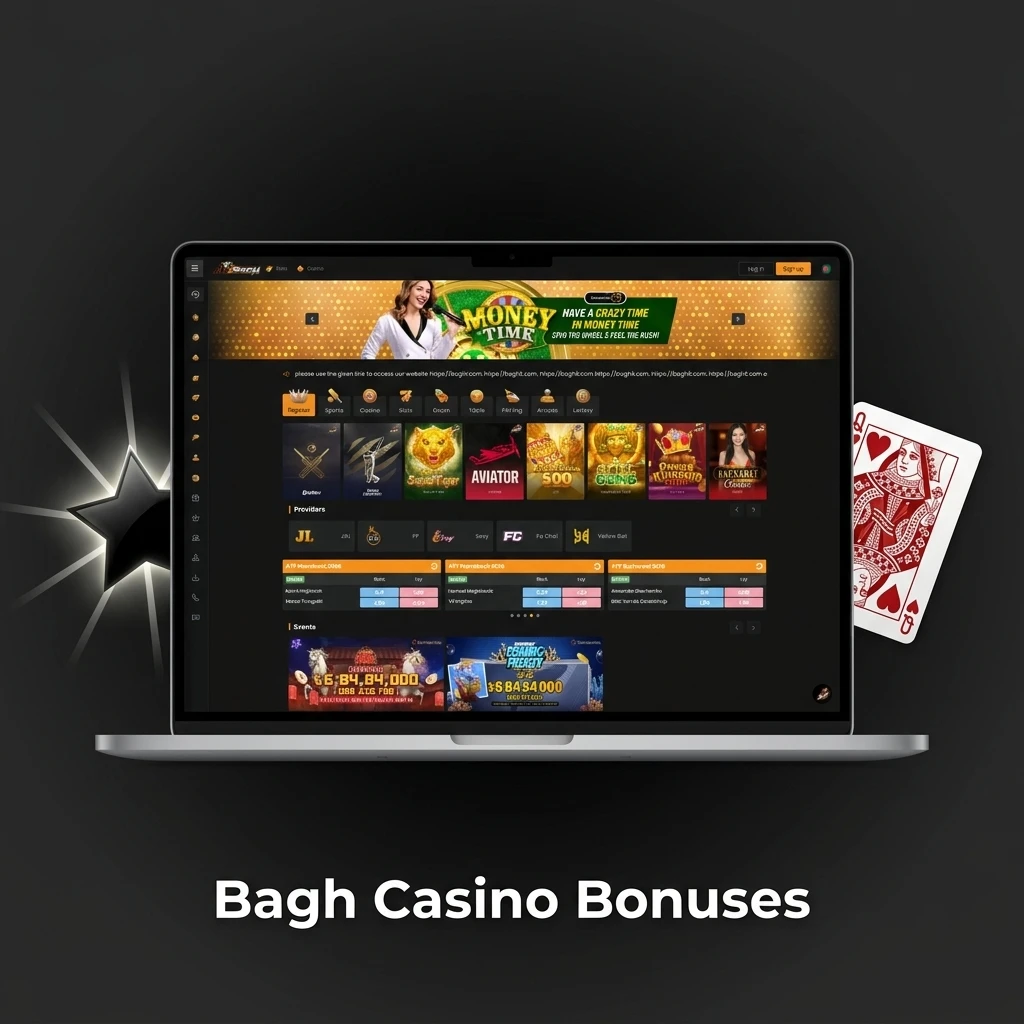 Bagh Casino bonuses including 277% first deposit match, 20% cashback, reload offers, and free spins for BD players