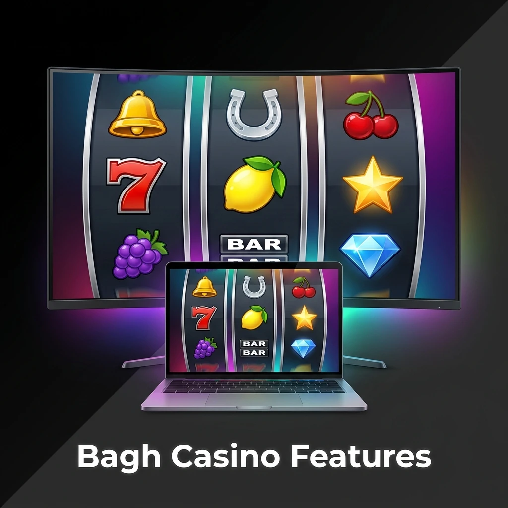 Bagh Casino features including local payments, welcome bonus, game selection, mobile app, and licensed secure platform in Bangladesh