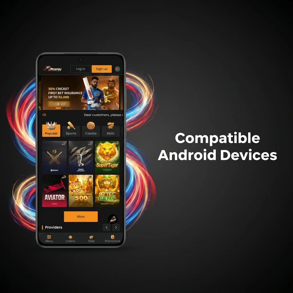 List of compatible Android devices for Bagh app in Bangladesh including Samsung, Xiaomi, Oppo, Realme, Vivo and Tecno models