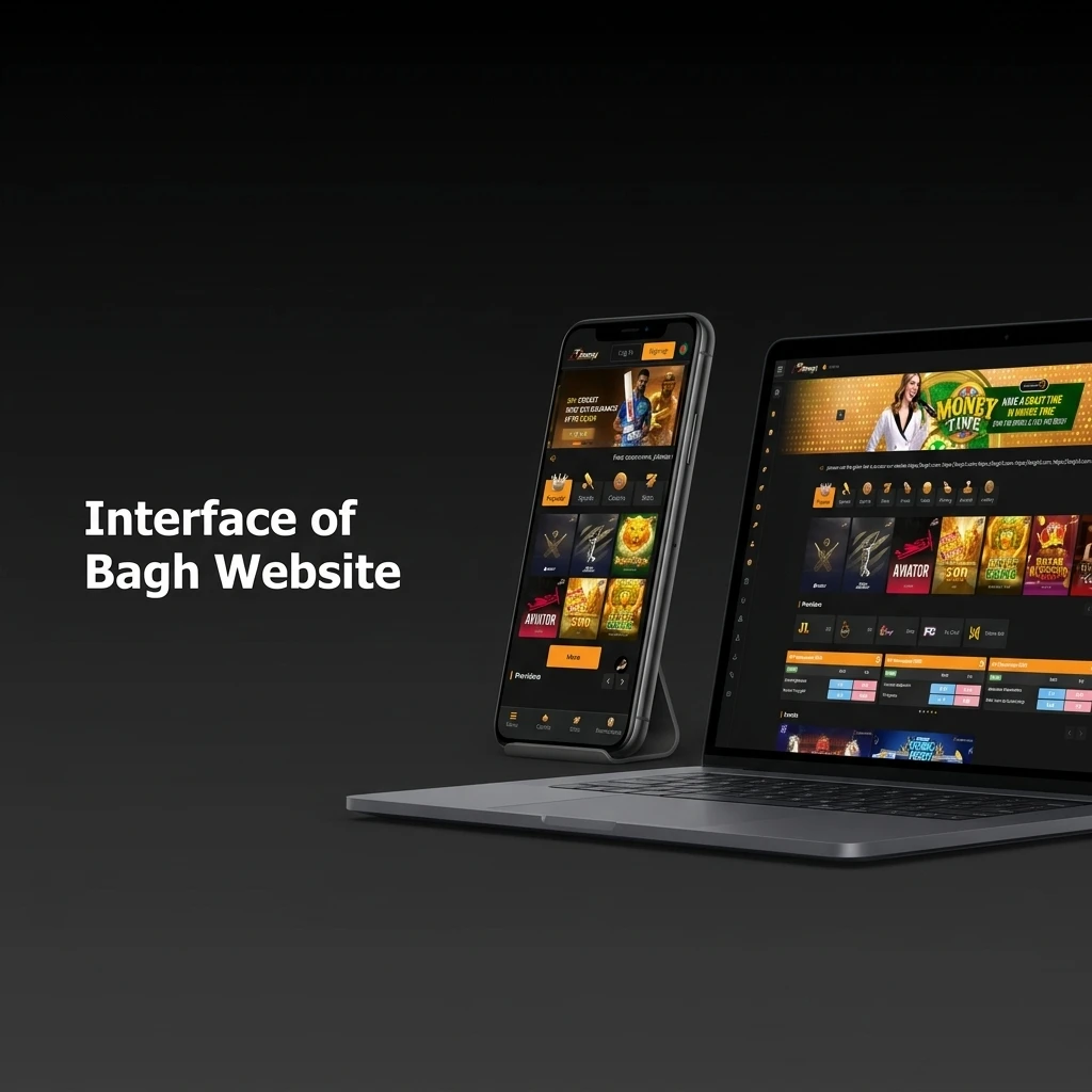 Bagh website interface showing top navigation bar with links to Sports, Casino, Live Casino, Cybersports, and Promotions