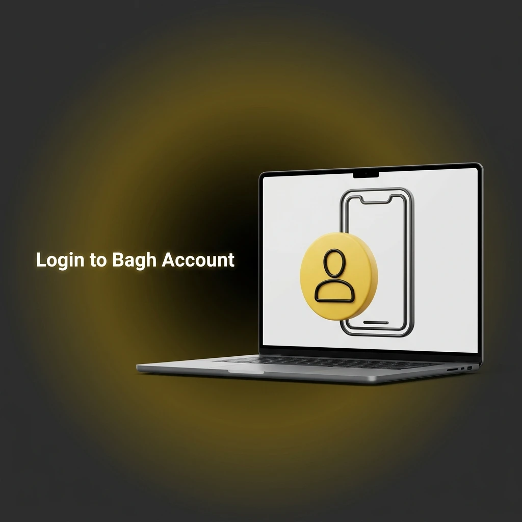 Bagh account login page showing email and password fields with a confirm button to access dashboard