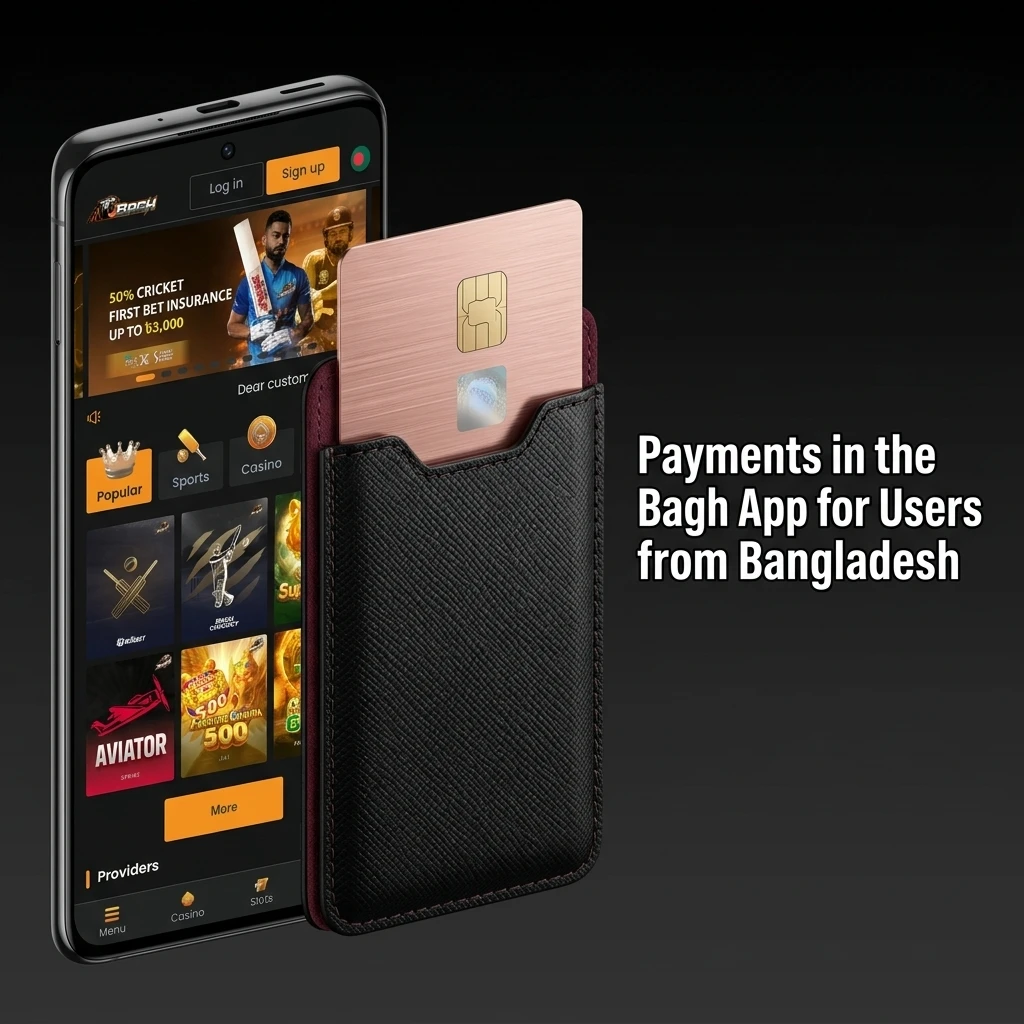 Bagh App payment options for Bangladesh users including bKash, Nagad, Rocket, Bank Transfer, and USDT crypto